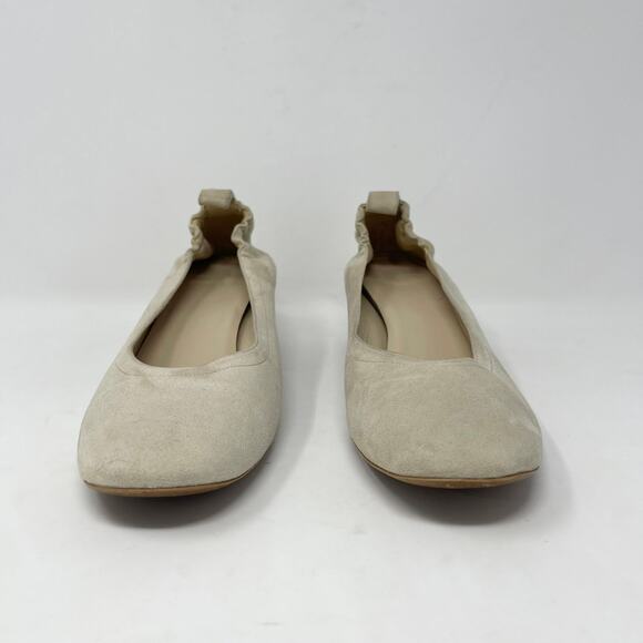 Everlane Natural Suede Leather The Day Heel Womens 11 Elasticized Ballet 2" Heel - Picture 6 of 10
